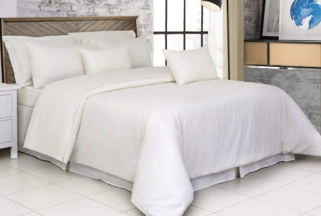 Cannon Luxury Quilt Cover Cotton Set 4 PCS - King Ivory ( 400 Th )