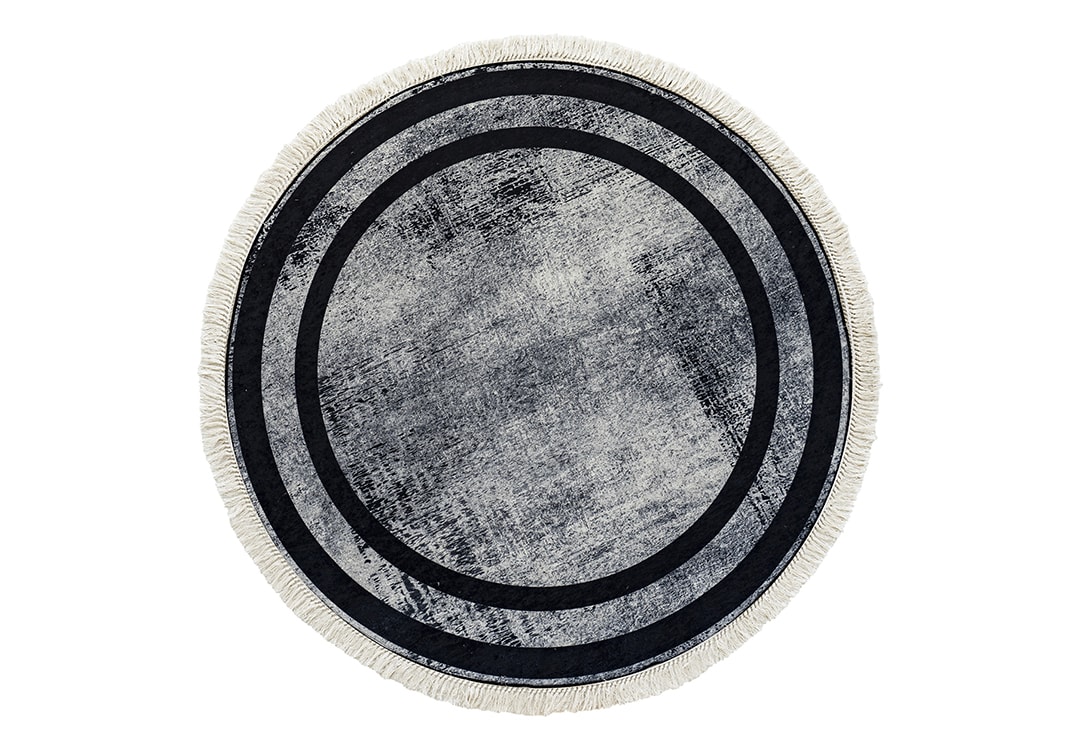 سجاد عازل للماء من أرمادا - (160 × 160 ) سم - رمادي غامق و أسود