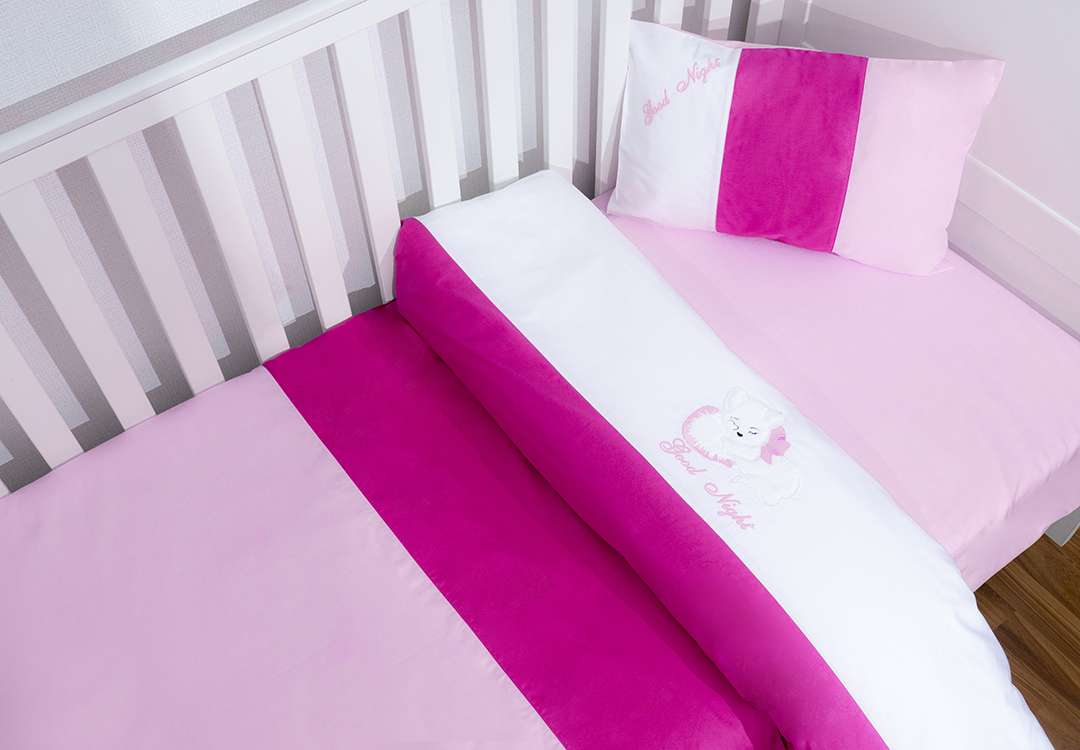 Cannon Duvet Cover Set Without Filling 3 PCS - Baby Pink & Red & White