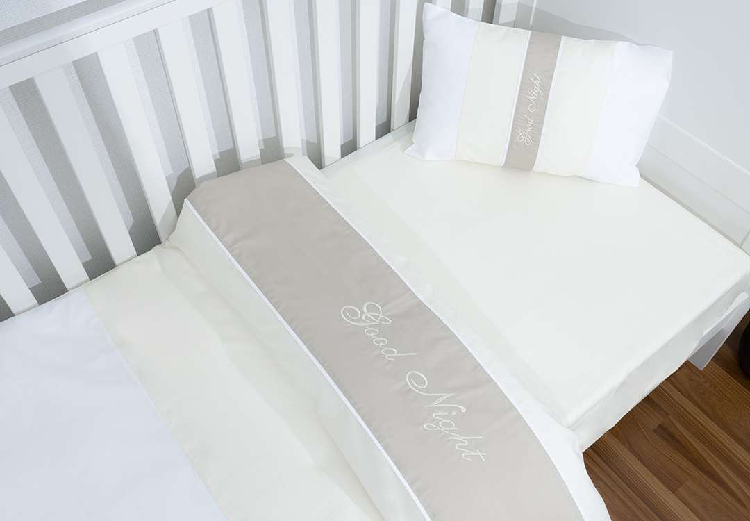 Cannon Duvet Cover Set Without Filling 3 PCS - Baby Beige & Cream & White