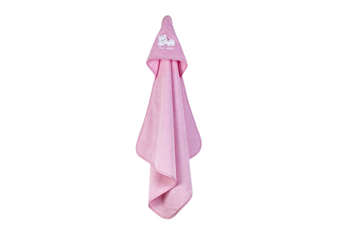 Cannon Towel Baby With Hood 1 PC - Cotton Pink