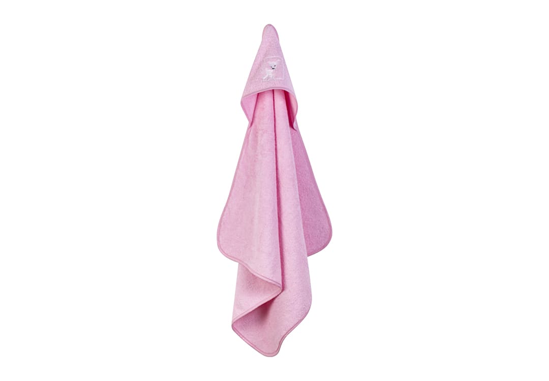 Cannon Baby Towel With Hoodl 1 PC - Cotton Pink