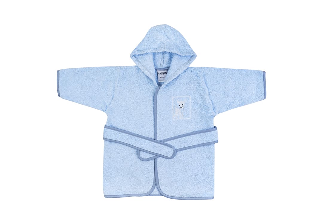 Cannon Baby Cotton Bathrobe With Hood - 1 PC Blue