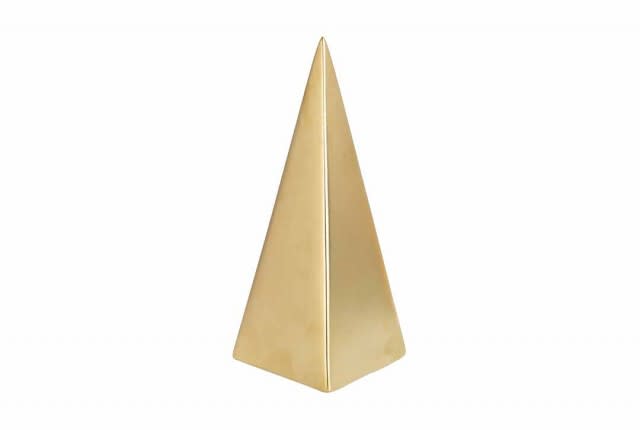 Ceramic Pyramid for Decor 1 PC - Gold