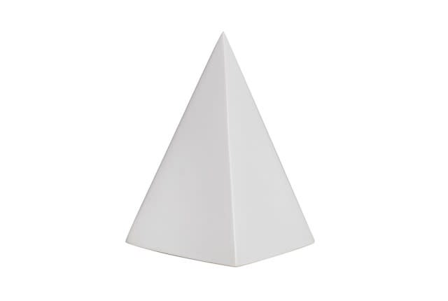 Ceramic Pyramid for Decor 1PC - White