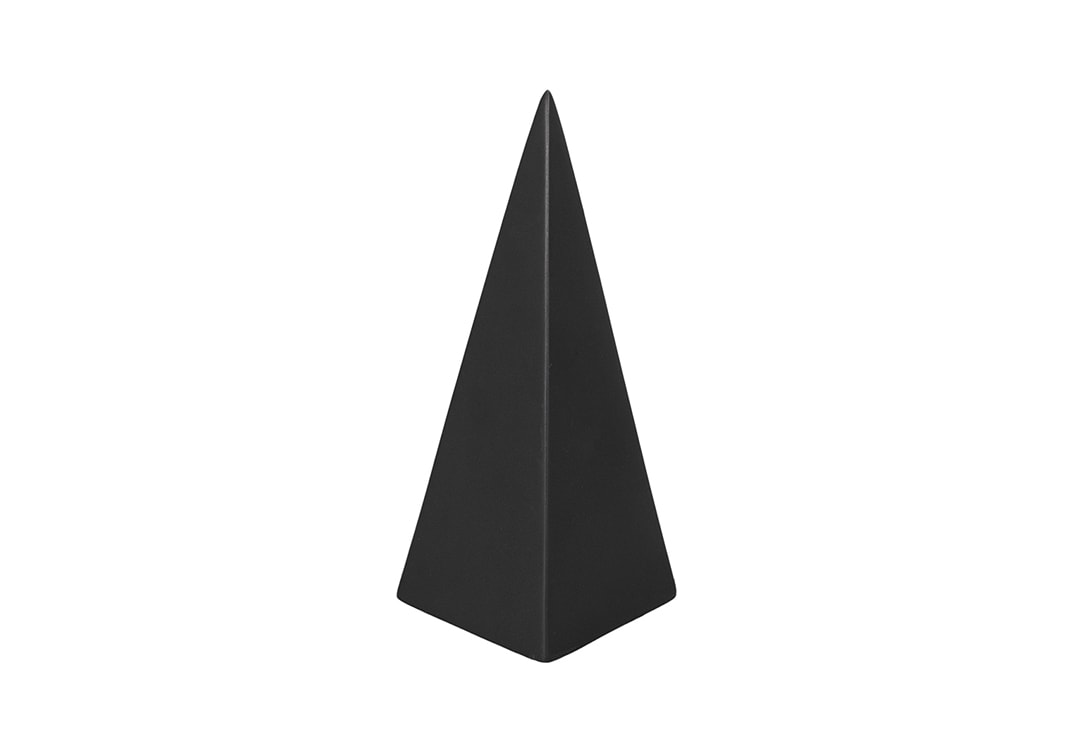 Ceramic Pyramid for Decor 1PC - Black