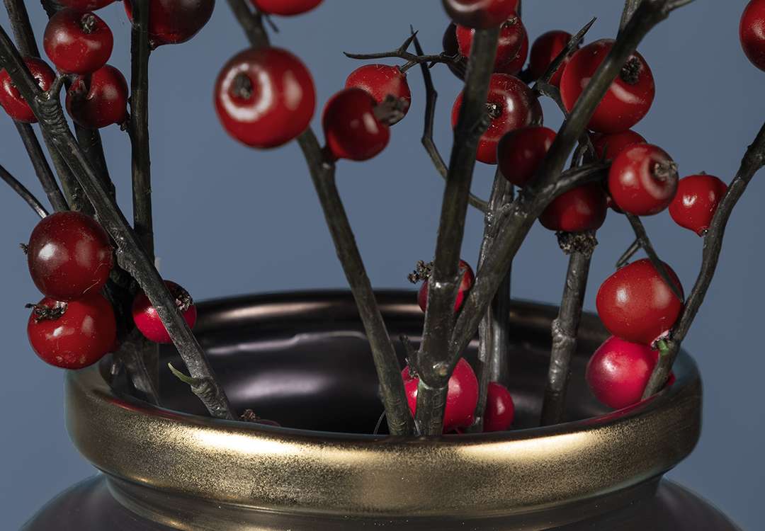 Artificial Cherry Branch for Decor 1 PC - Red