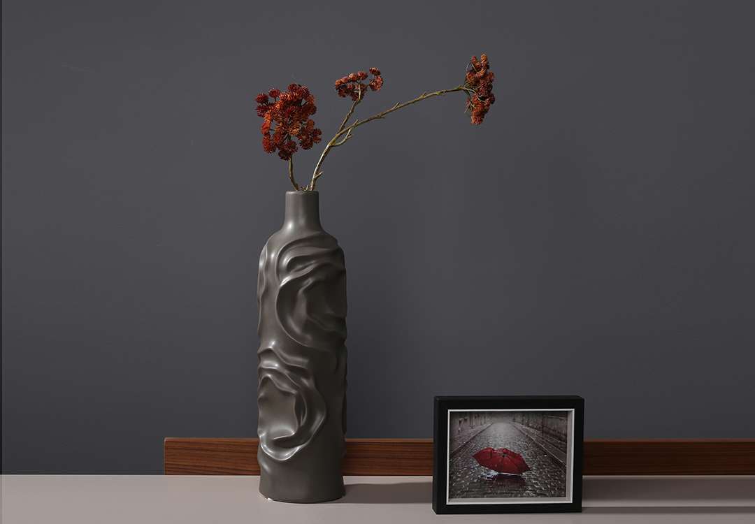 Ceramic Vase For Decor 1 PC - D.Grey