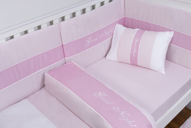 Cannon Duvet Cover Set Without Filling 6 PCS - Baby White & Pink