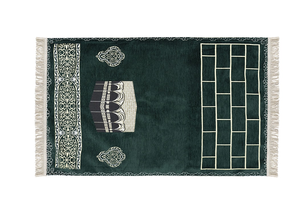 سجادة صلاة مخمل من أرمادا - ( 70 × 115 ) سم - أخضر