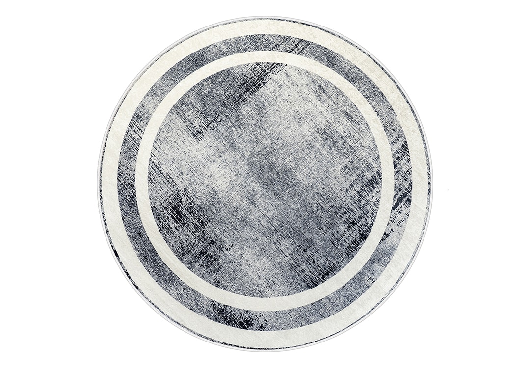 سجاد عازل للماء من أرمادا - ( 160 × 160 ) سم أوف وايت و أسود ( بدون أطراف بيضاء )