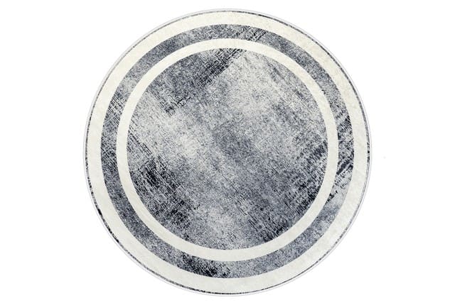 سجاد عازل للماء من أرمادا - ( 160 × 160 ) سم أوف وايت و أسود ( بدون أطراف بيضاء )