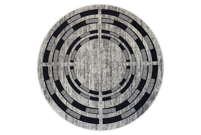 سجاد عازل للماء من أرمادا - ( 160 × 160 ) سم فيرزاتشي أسود و رمادي ( بدون أطراف بيضاء )