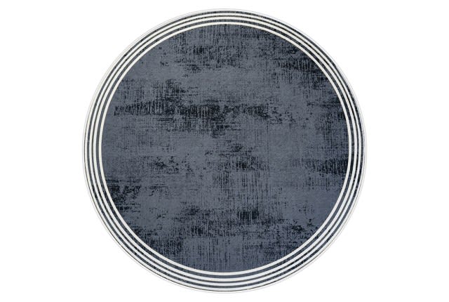 Armada Waterproof Carpet - ( 160 X 160 ) cm Navi & White ( Without White Edges )