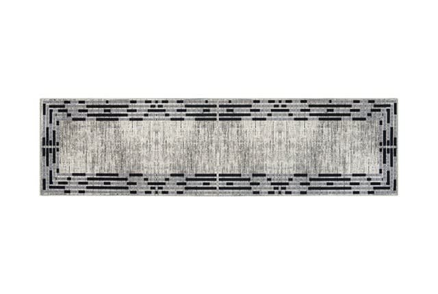 سجاد ممرات عازل للماء من أرمادا - ( 300 × 80 ) سم فيرزاتشي أسود و رمادي