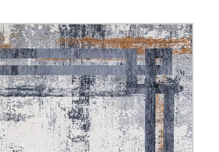 Armada Waterproof Carpet - ( 180 X 280 ) cm Grey & Off White