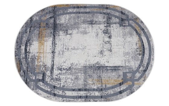 سجاد عازل للماء من أرمادا - بيضاوي ( 160 × 230 ) سم - رمادي و أوف وايت