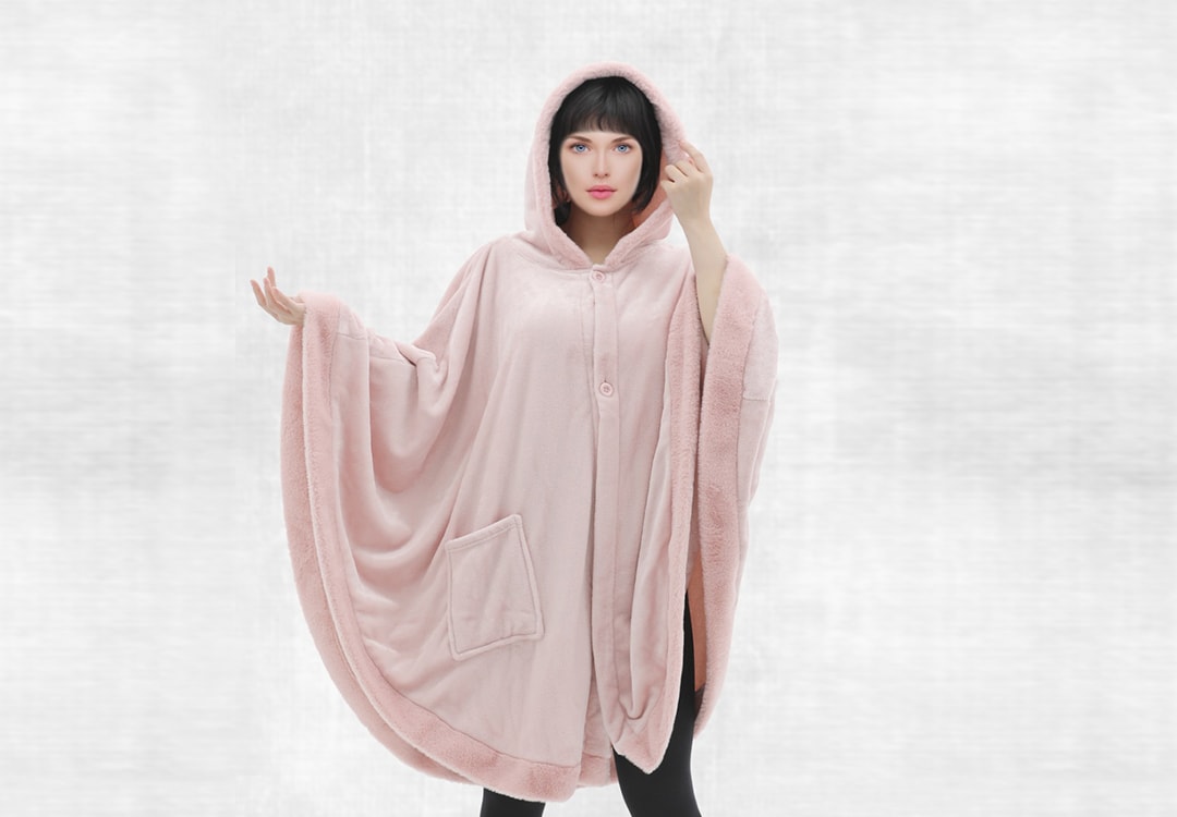 Cannon Poncho Fleece For Women 1 PC - Pink