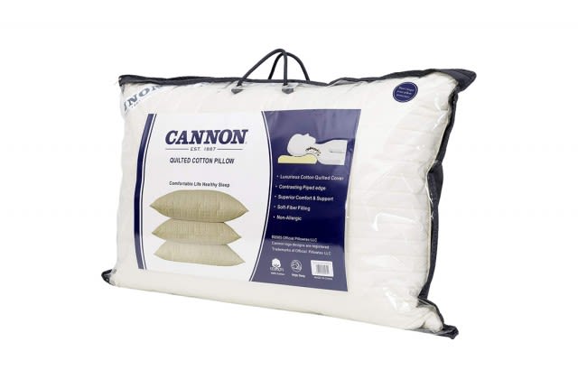 Cannon Luxurious Cotton Quilted Pillow - ( 50 X 75 ) cm ( Medium Hardness )