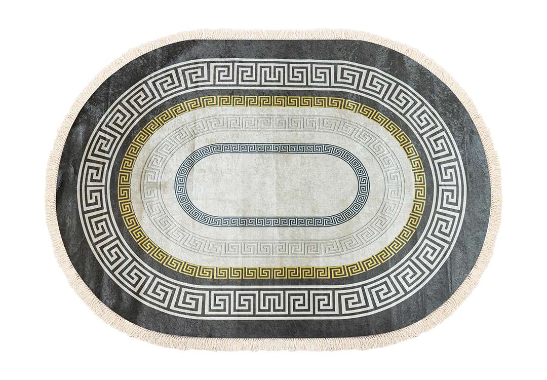 Armada Waterproof Carpet - Oval ( 160 X 230 ) cm Versace Multi Color