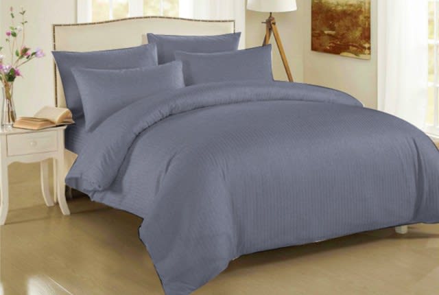 Cannon Hotel Duvet Cover Set Without Filling 4 PCS - King Grey ( 200 Threads )