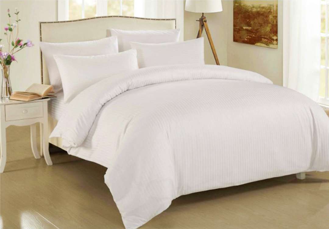 Cannon Hotel Duvet Cover Set Without Filling 4 PCS - King White ( 200 Threads )