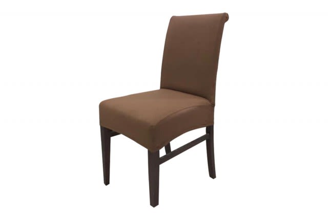 Stretch Chair Cover With Suede Feel - D.Brown