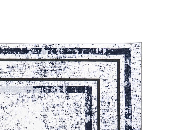 سجاد عازل للماء من أرمادا - ( 160 × 230 ) سم أوف وايت و أسود ( بدون أطراف بيضاء )