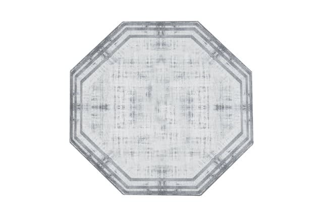 Armada Octagon Carpet - ( 140 × 140 ) Grey ( Without White Edges )