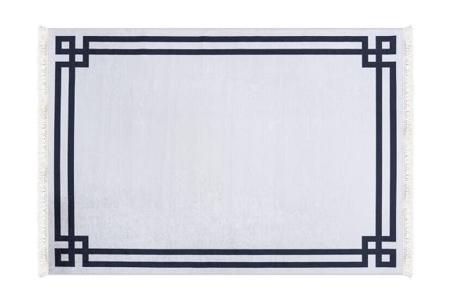 Armada Waterproof Carpet - ( 160 X 230 ) cm Off-White & Black