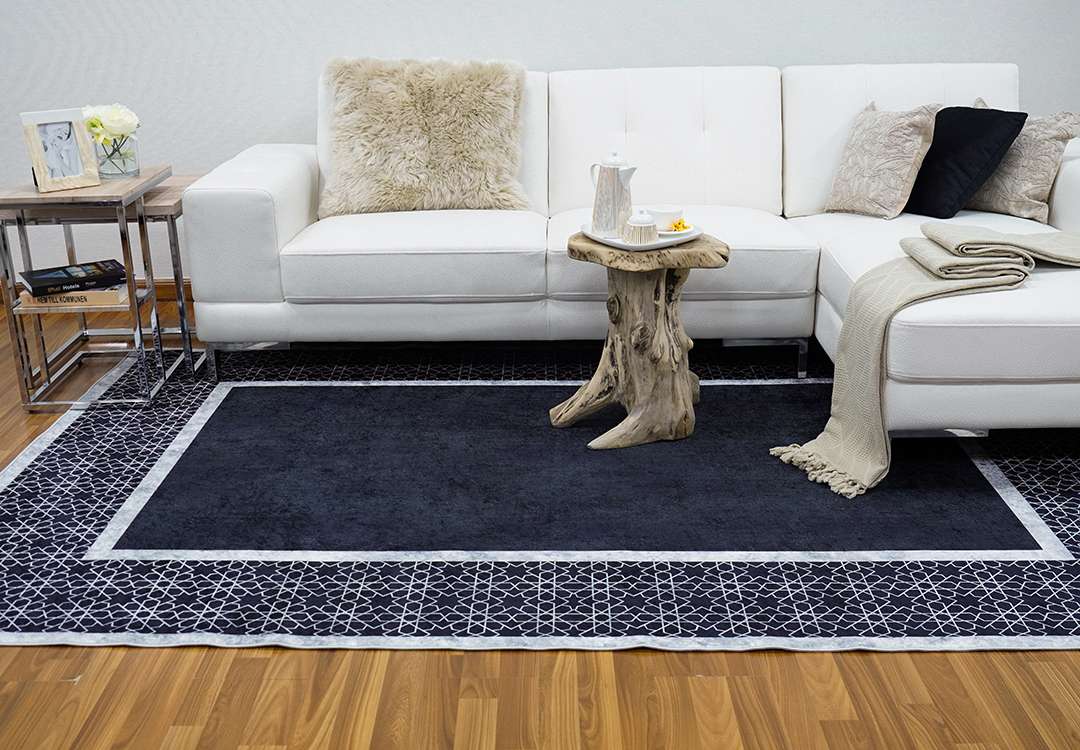 Armada Waterproof Carpet - ( 180 X 280 ) cm Navi & L.Grey ( Without White Edges )