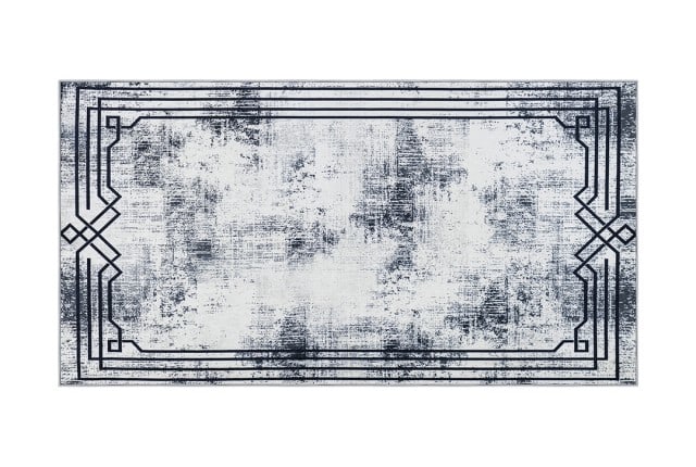 Armada Waterproof Passage Carpet - ( 80 X 150 ) cm Grey & Black ( Without White Edges )