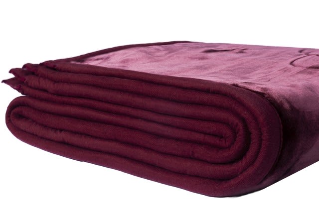 Feature Soft Blanket 2 Ply - 1 PC King Burgundy