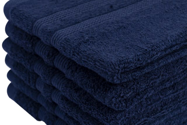 منشفة القطن المثالية 6 قطع - أزرق غامق ( 33 × 33 )