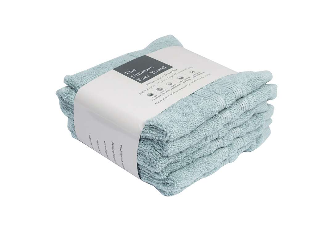 The Ultimate Cotton Towel 6 PCS - Mint ( 33 X 33 )