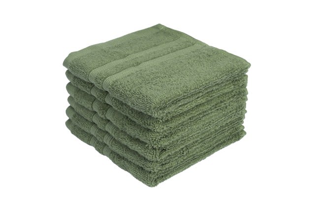 منشفة القطن المثالية 6 قطع - أخضر فاتح ( 33 × 33 )