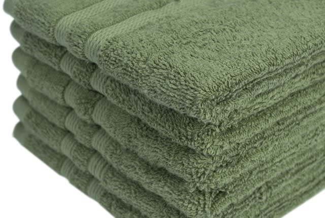 منشفة القطن المثالية 6 قطع - أخضر فاتح ( 33 × 33 )