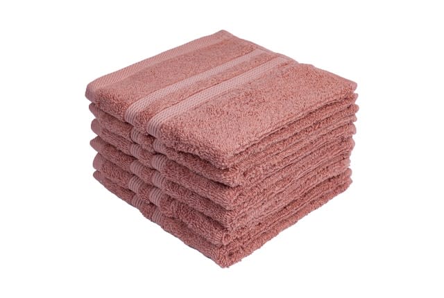 منشفة القطن المثالية 6 قطع - وردي ( 33 × 33 )