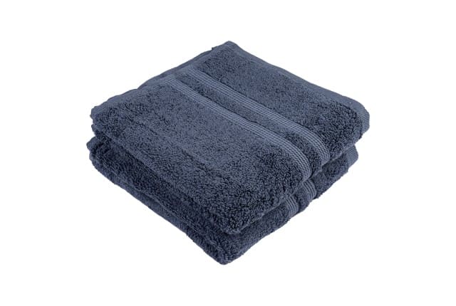 منشفة القطن المثالية 2 قطعة - أزرق ( 71 × 41 )