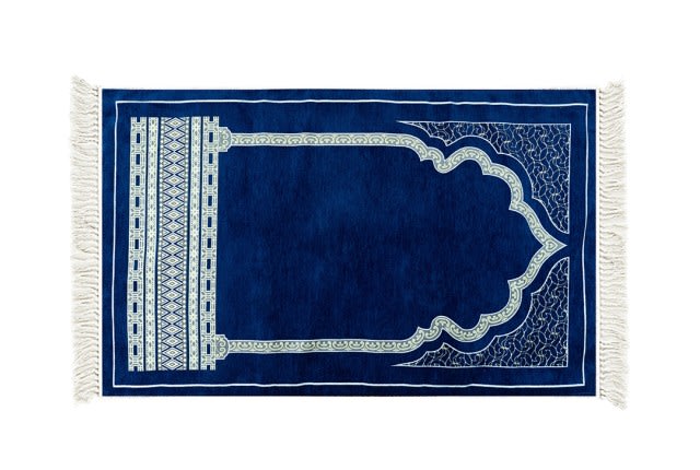 سجادة صلاة مخمل من أرمادا - ( 70 × 115 ) سم - أزرق