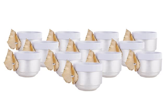 Coffee Cup 1 PC - White & Gold