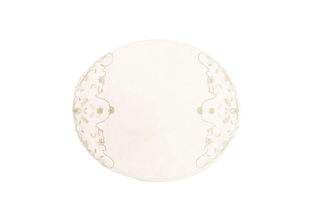 Armada Cotton Bath mat Oval 2 PCS - White