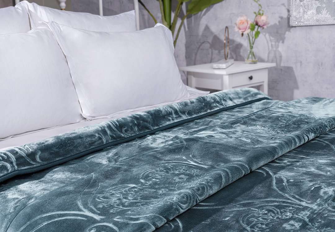 Feature Soft Blanket 1 Ply - 1 PC King L.Blue