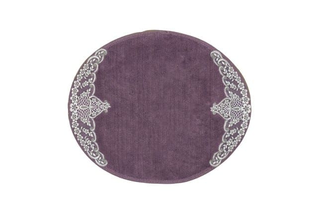 Armada Cotton Bath mat Oval 2 PCS - Purple & Cream