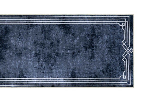 Armada Waterproof Carpet - ( 80 X 300 ) cm - Navi & White ( Without White Edges )