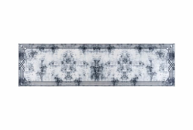 سجادة عازل للماء من أرمادا - ( 80 × 300 ) سم - رمادي و أسود ( بدون أطراف بيضاء )