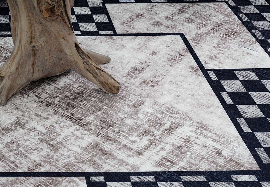 Armada Waterproof Carpet - ( 180 X 280 ) cm Navi & Beige ( Without White Edges )