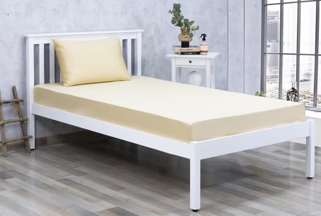 Al Saad Home Cotton BedSheet Set 2 PCS - Single Cream