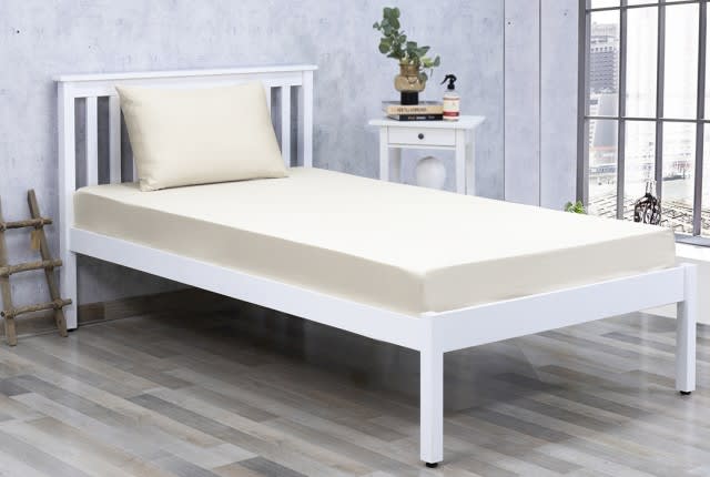 Al Saad Home Cotton BedSheet Set 2 PCS - Single Ivory