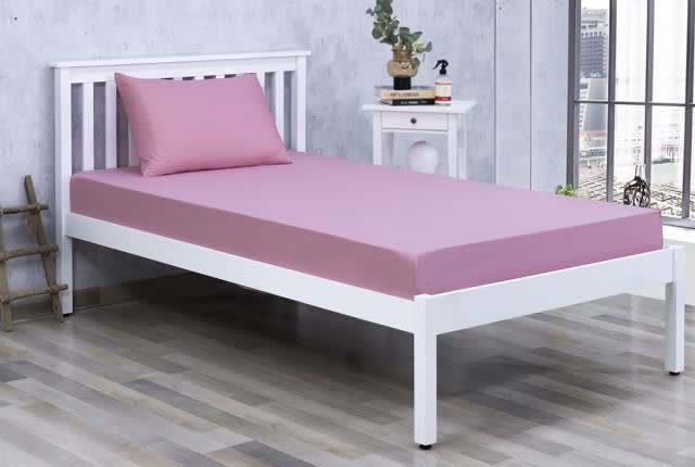 Al Saad Home Cotton BedSheet Set 2 PCS - Single L.Purple